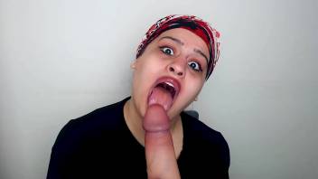 This INDIAN bitch loves to swallow a big, hard cock.Long tongue is amazing.